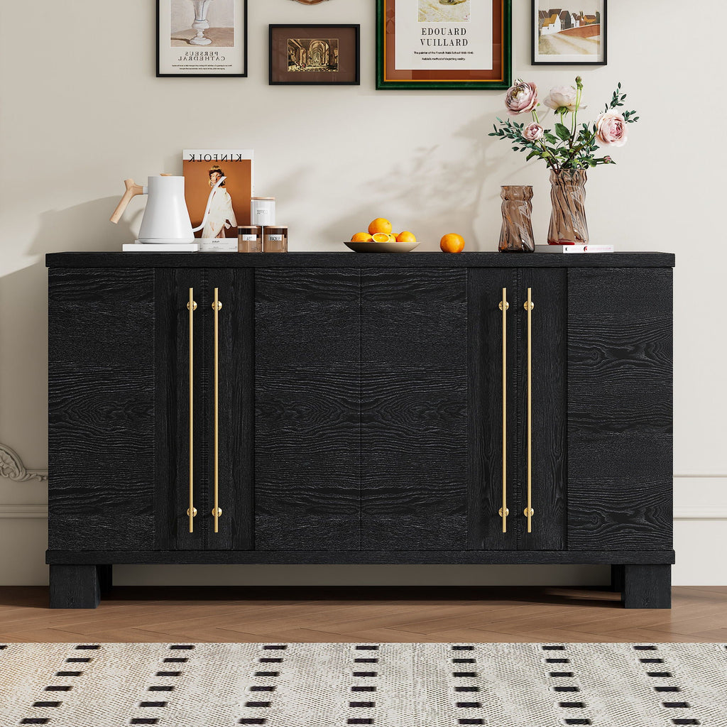 Modern Wood Sideboard with Adjustable Shelves