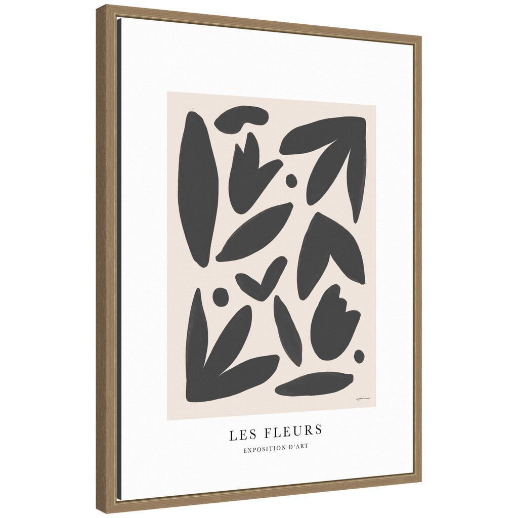 Exposition d Art Les Fleurs by Gabrielly Guedes Framed Canvas Wall Art Print