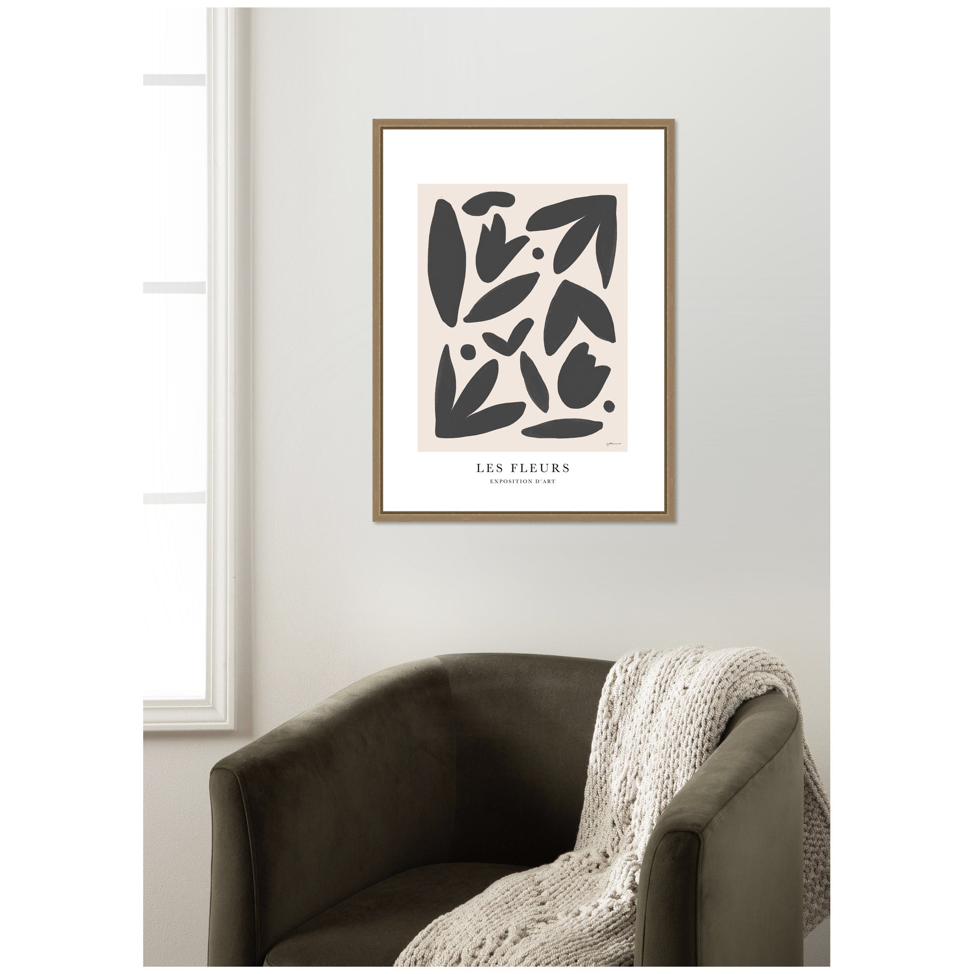 Exposition d Art Les Fleurs by Gabrielly Guedes Framed Canvas Wall Art Print