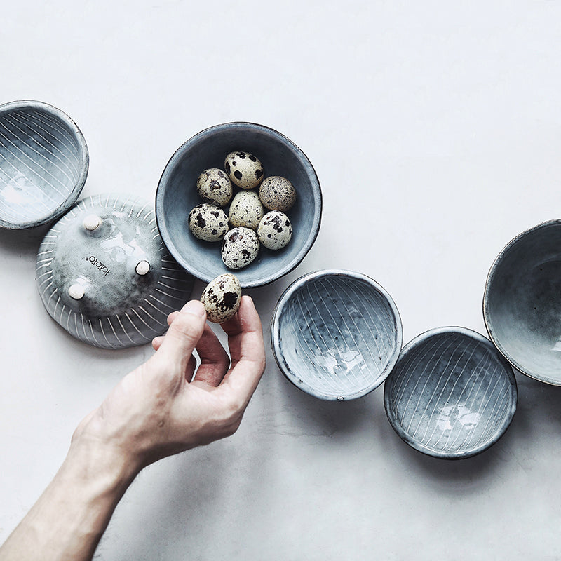 Japanese Glazed Triangle Bowl & Dish