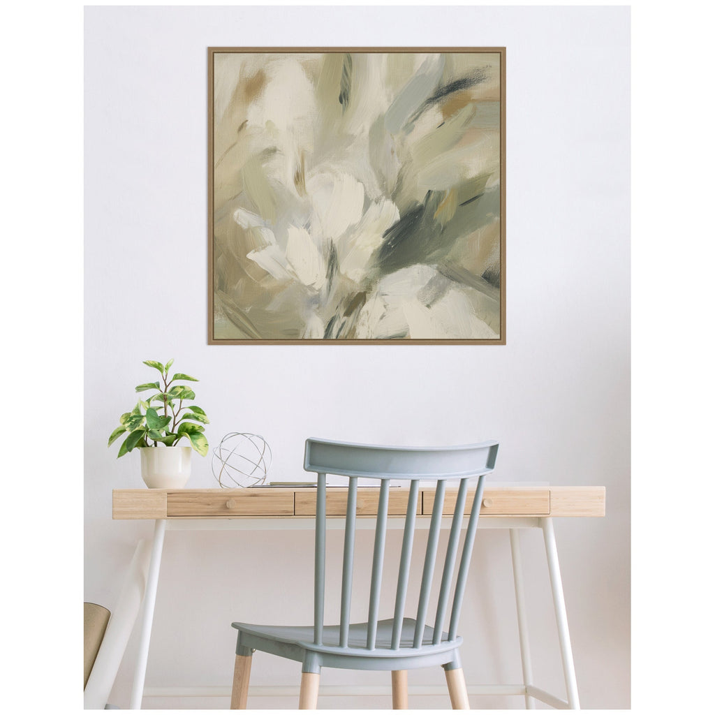 Olive Bloom No. 1 by Amy Lighthall Framed Canvas Wall Art Print