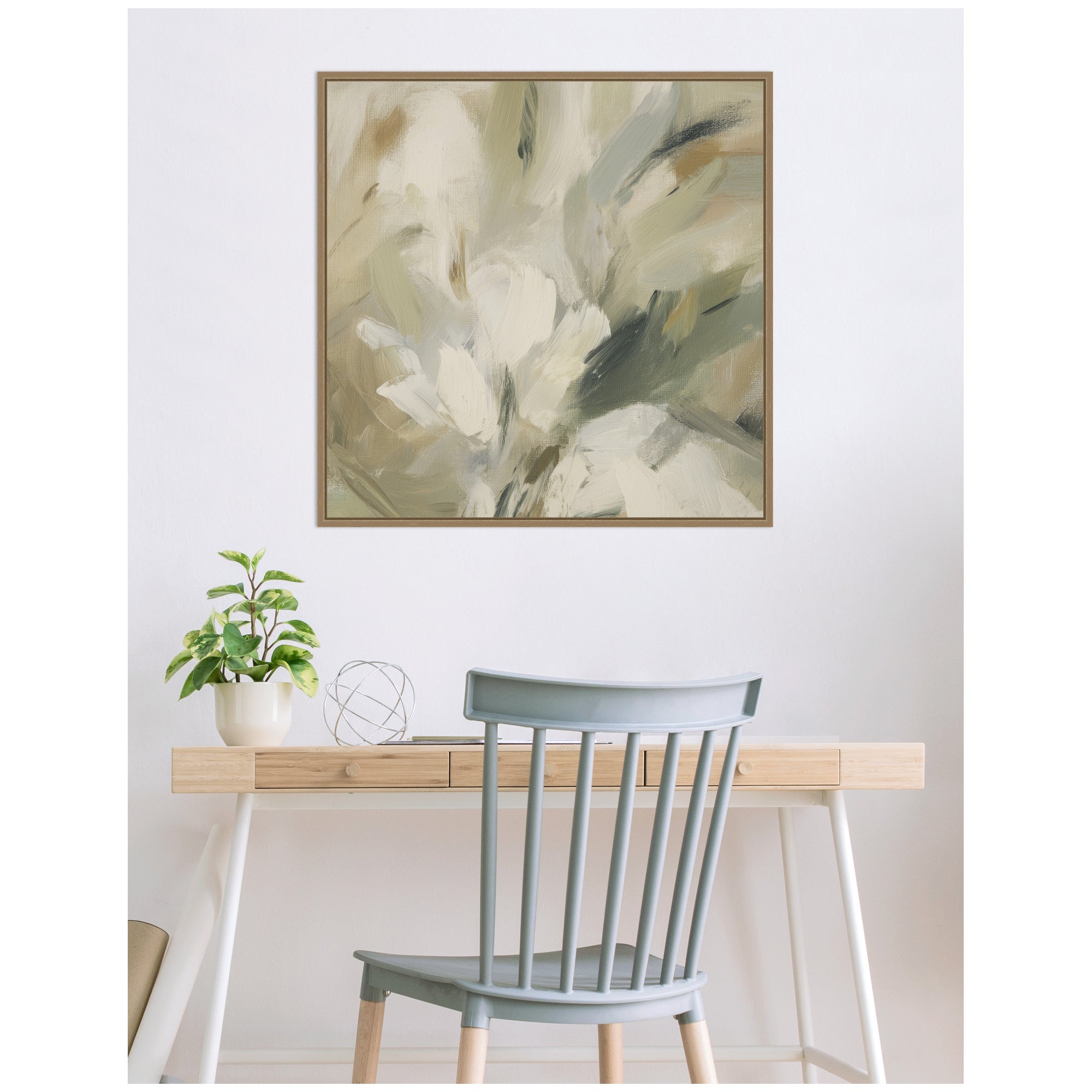 Olive Bloom No. 1 by Amy Lighthall Framed Canvas Wall Art Print
