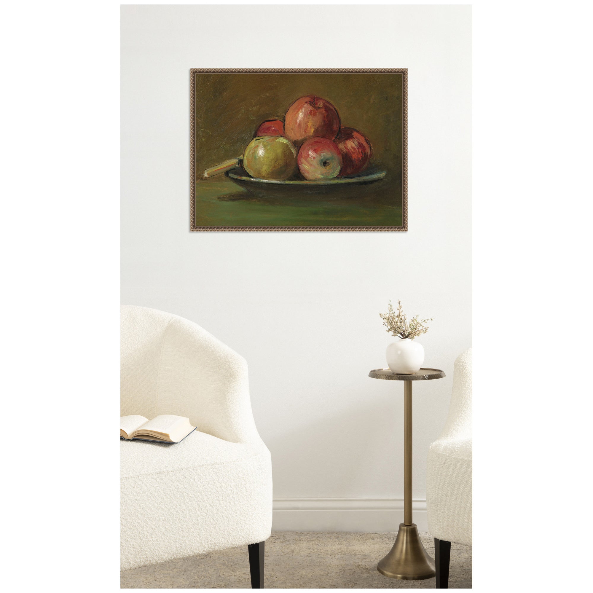 Still Life with Apples circa 1905 George Leslie Hunter by Nostalgia Prints Framed Canvas Wall Art Print
