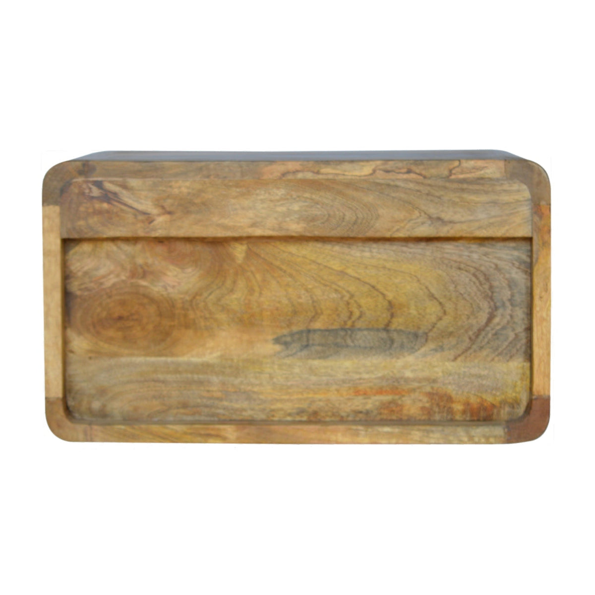 Solid Wood Floating Curve Open Slot Nightstand