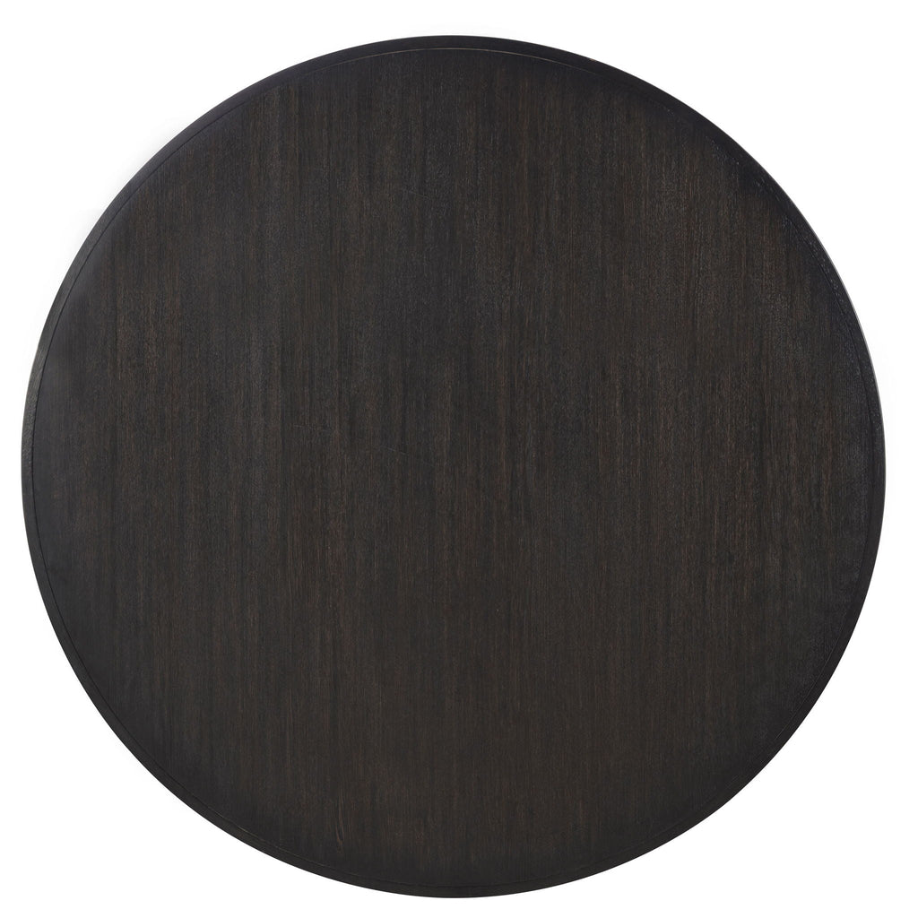 Leandro 5-Piece Round Dining Set — Channel-Back Chairs / Burnished Black