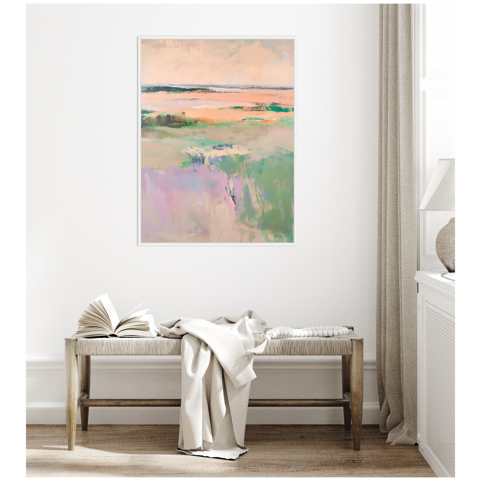 Sylvie Pastel Horizon II Framed Canvas by Amy Lighthall