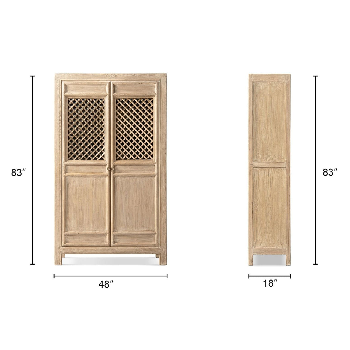 Arden - 2 Door Bookcase Storage Cabinet - Natural
