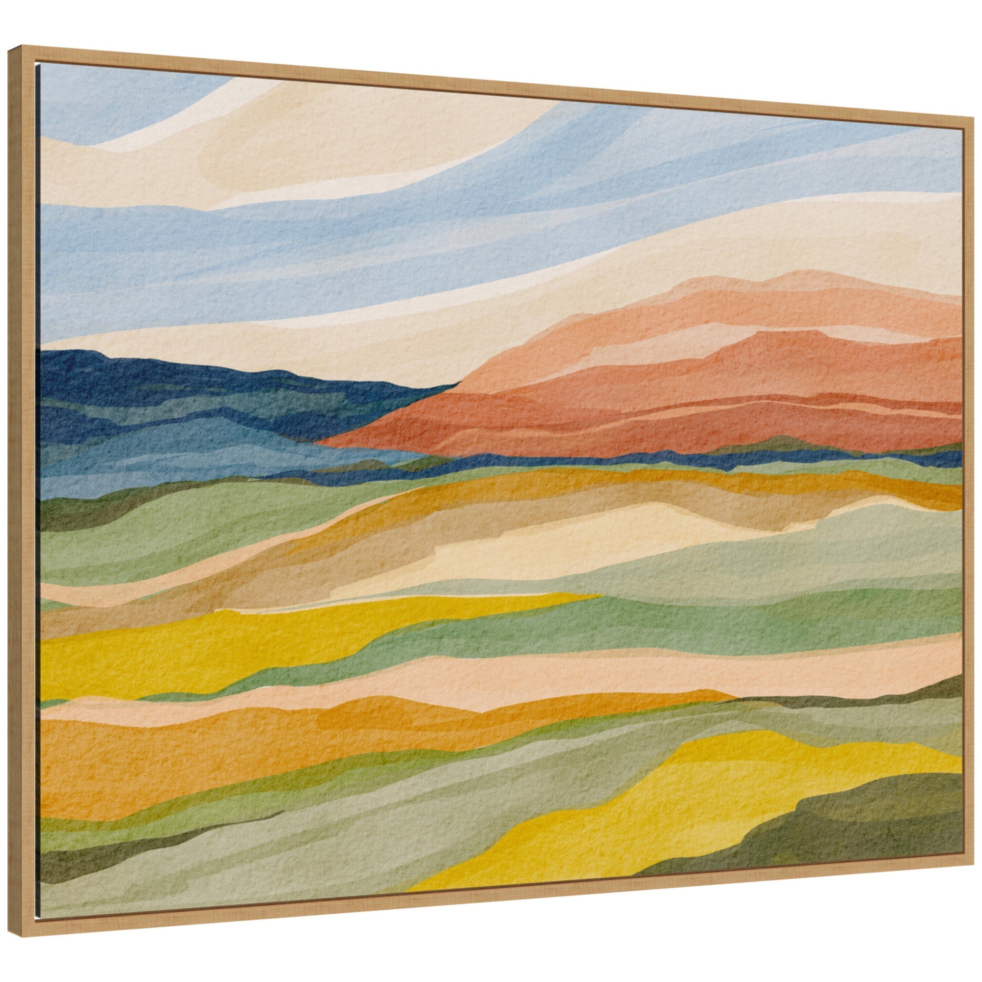 Sylvie Vibrant Rhythm Framed Canvas by Nikita Jariwala