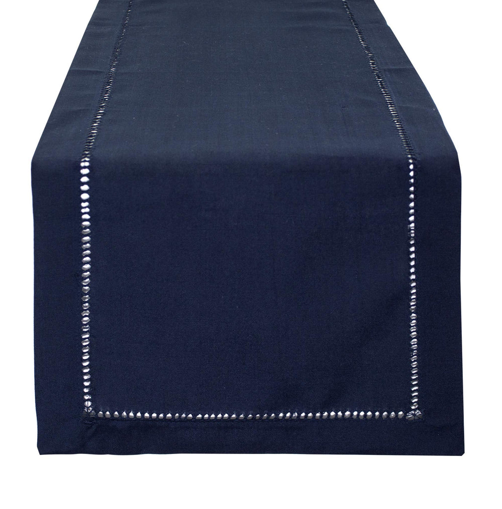 Fennco Styles Classic Solid Color Hemstitched Border Tablecloth for Dining Table, Dinner Parties, Wedding, Machine Washable,