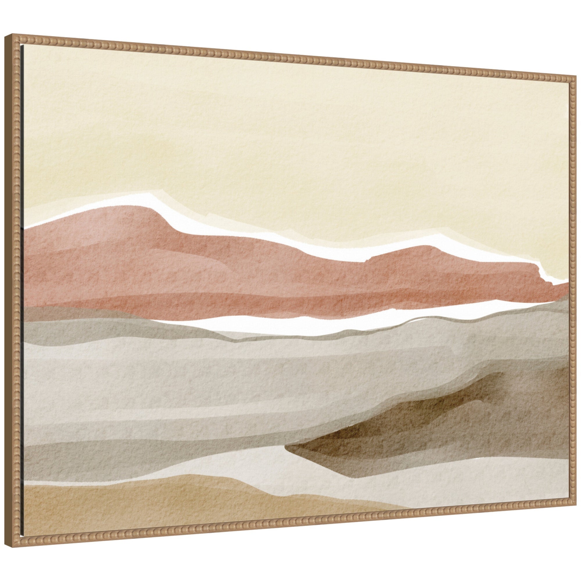 Brown Hill by Nikita Jariwala Framed Canvas Wall Art Print