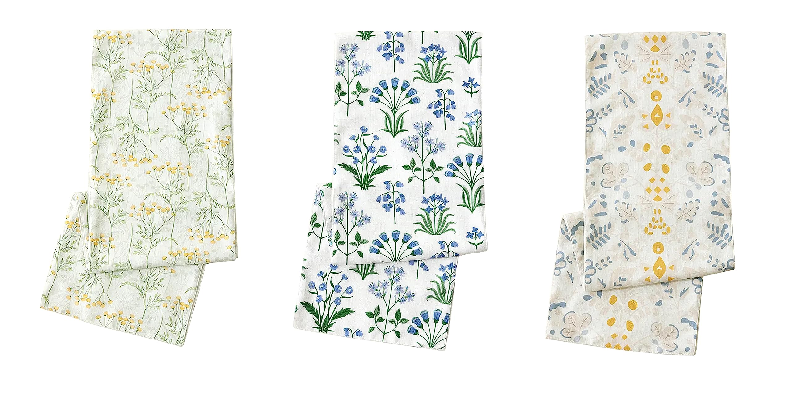 Fennco Styles Floral Print Design Everyday Table Runner 13" W x 71" L - Summer Flower Table Cover for Home Décor, Dining Table, Banquet, Holiday and Family Gatherings