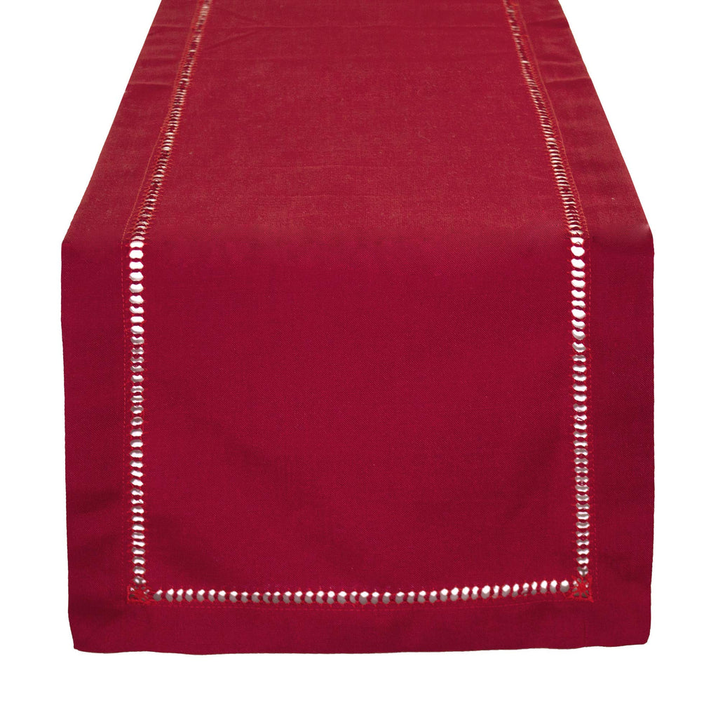 Fennco Styles Classic Solid Color Hemstitched Border Tablecloth for Dining Table, Dinner Parties, Wedding, Machine Washable,
