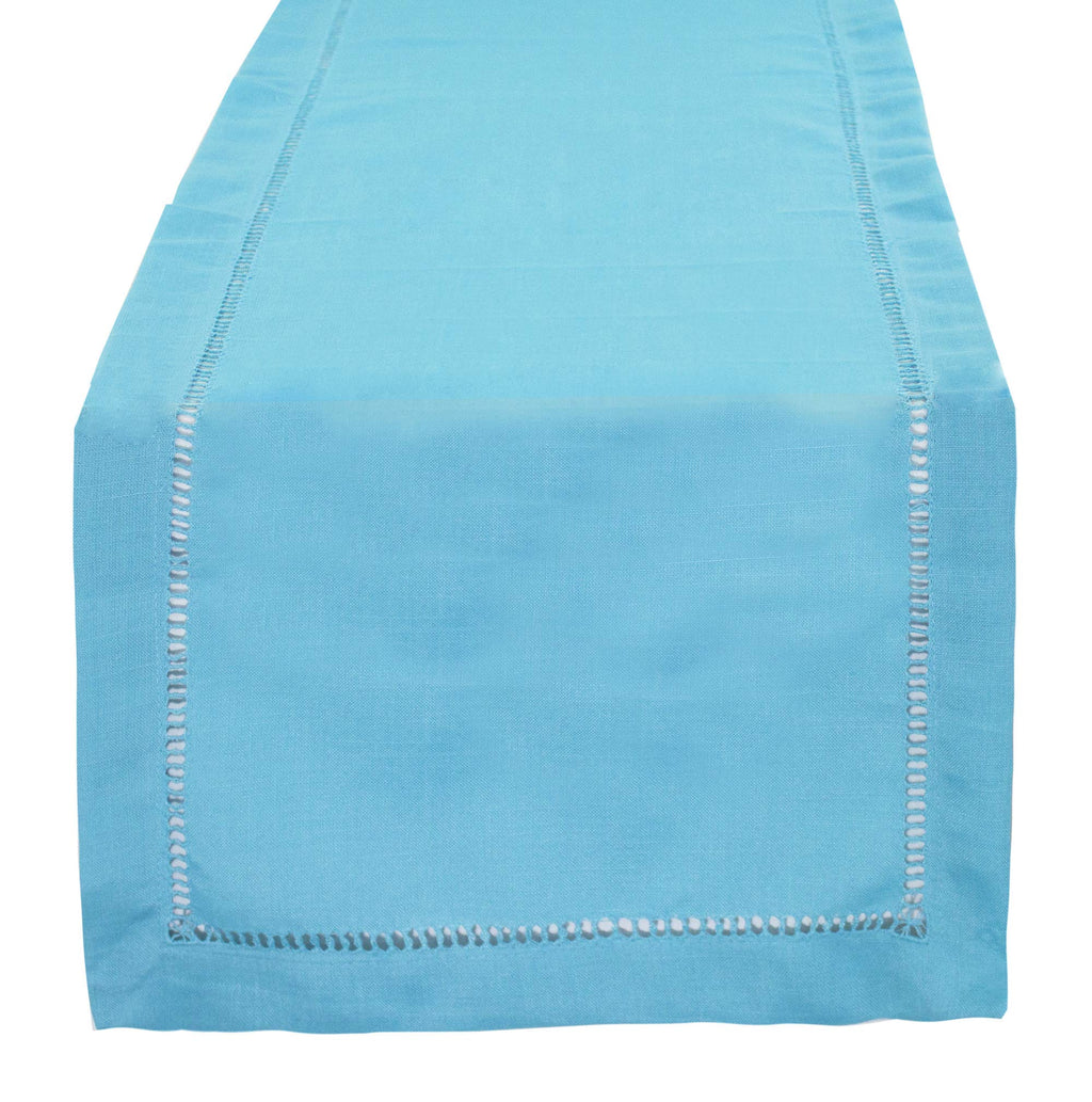 Fennco Styles Classic Solid Color Hemstitched Border Tablecloth for Dining Table, Dinner Parties, Wedding, Machine Washable,