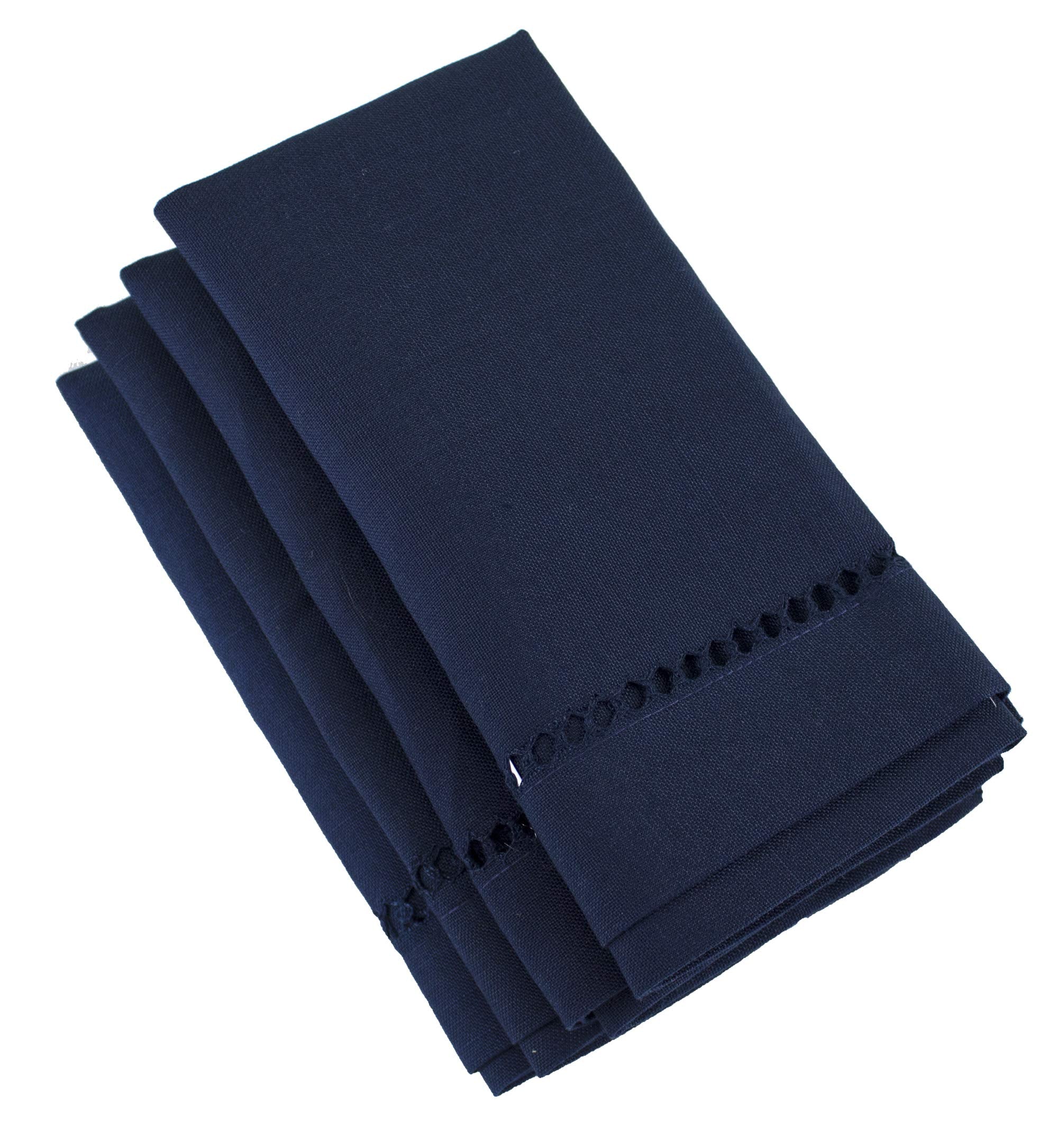 Fennco Styles Classic Solid Color Hemstitched Border Tablecloth for Dining Table, Dinner Parties, Wedding, Machine Washable,