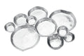 Cluster of 10 Round Serving Bowls Silver Clusters Decorative Tray