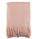 Fennco Styles Classic Solid Color Decorative Throw Blanket, 50" x 60", Pink