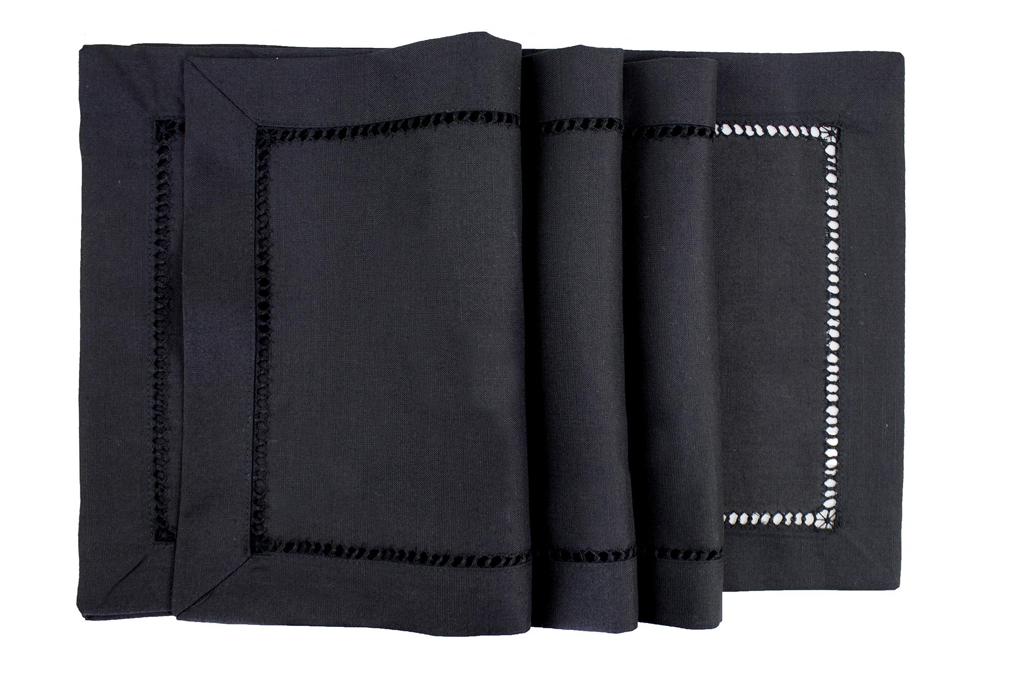 Fennco Styles Classic Solid Color Hemstitched Border Tablecloth for Dining Table, Dinner Parties, Wedding, Machine Washable,