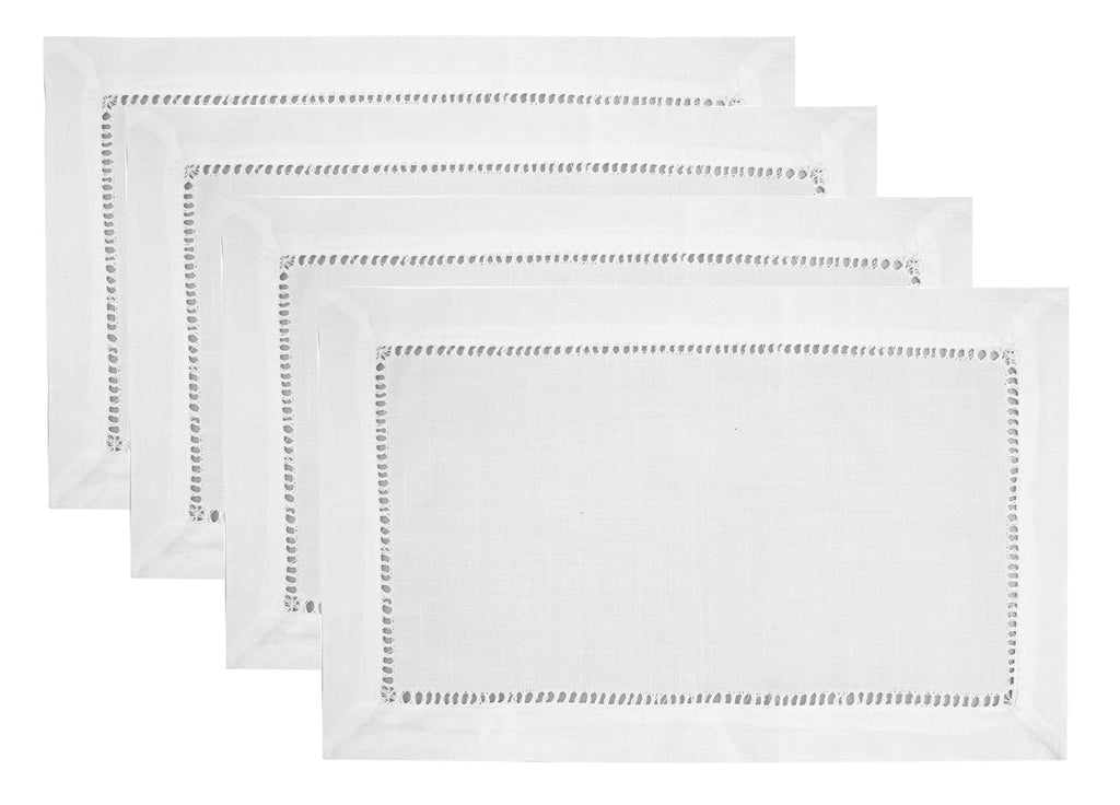Fennco Styles Classic Solid Color Hemstitched Border Tablecloth for Dining Table, Dinner Parties, Wedding, Machine Washable,