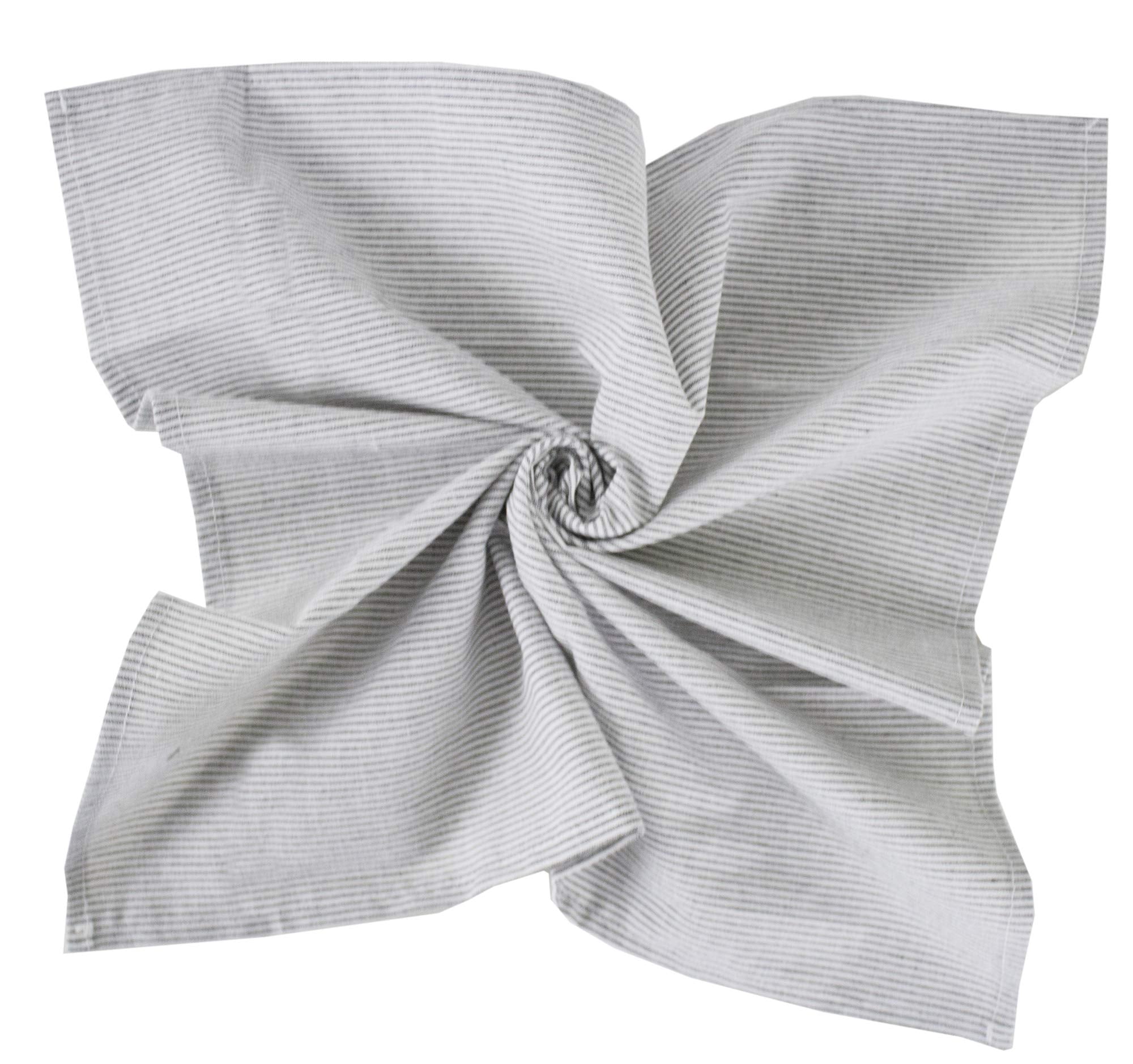 Fennco Styles Farmhouse Neutral Striped 100% Pure Cotton Tablecloth - Yellow Tablecloth for Everyday Use, Banquets, Family Gathering, Special Events and Home Décor