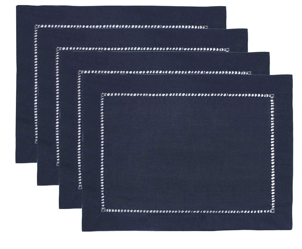 Fennco Styles Classic Solid Color Hemstitched Border Tablecloth for Dining Table, Dinner Parties, Wedding, Machine Washable,