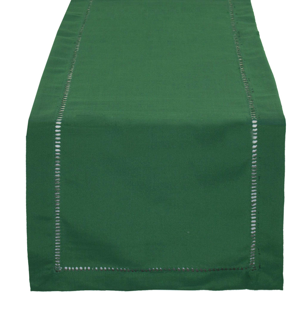 Fennco Styles Classic Solid Color Hemstitched Border Tablecloth for Dining Table, Dinner Parties, Wedding, Machine Washable,
