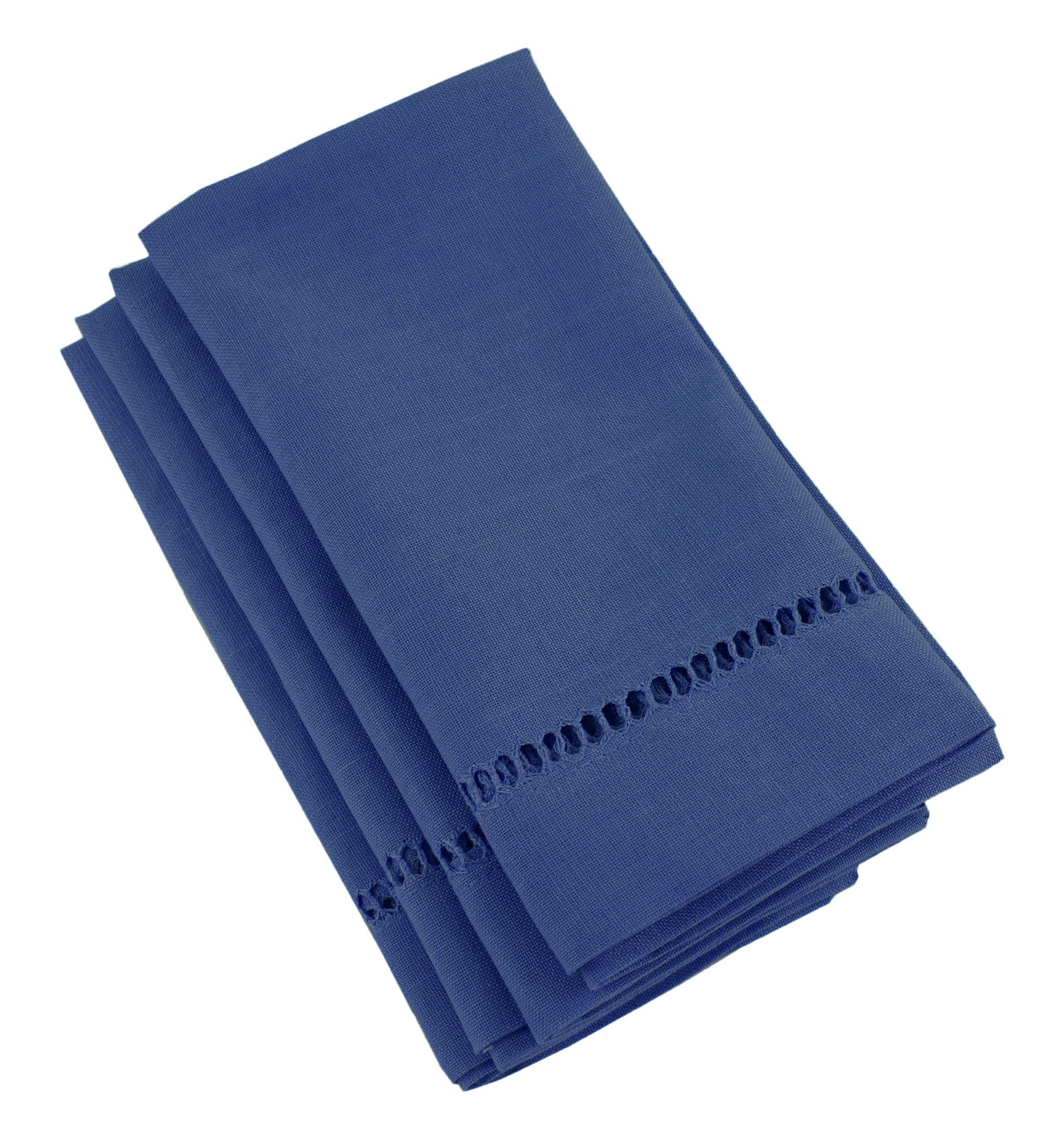 Fennco Styles Classic Solid Color Hemstitched Border Tablecloth for Dining Table, Dinner Parties, Wedding, Machine Washable,