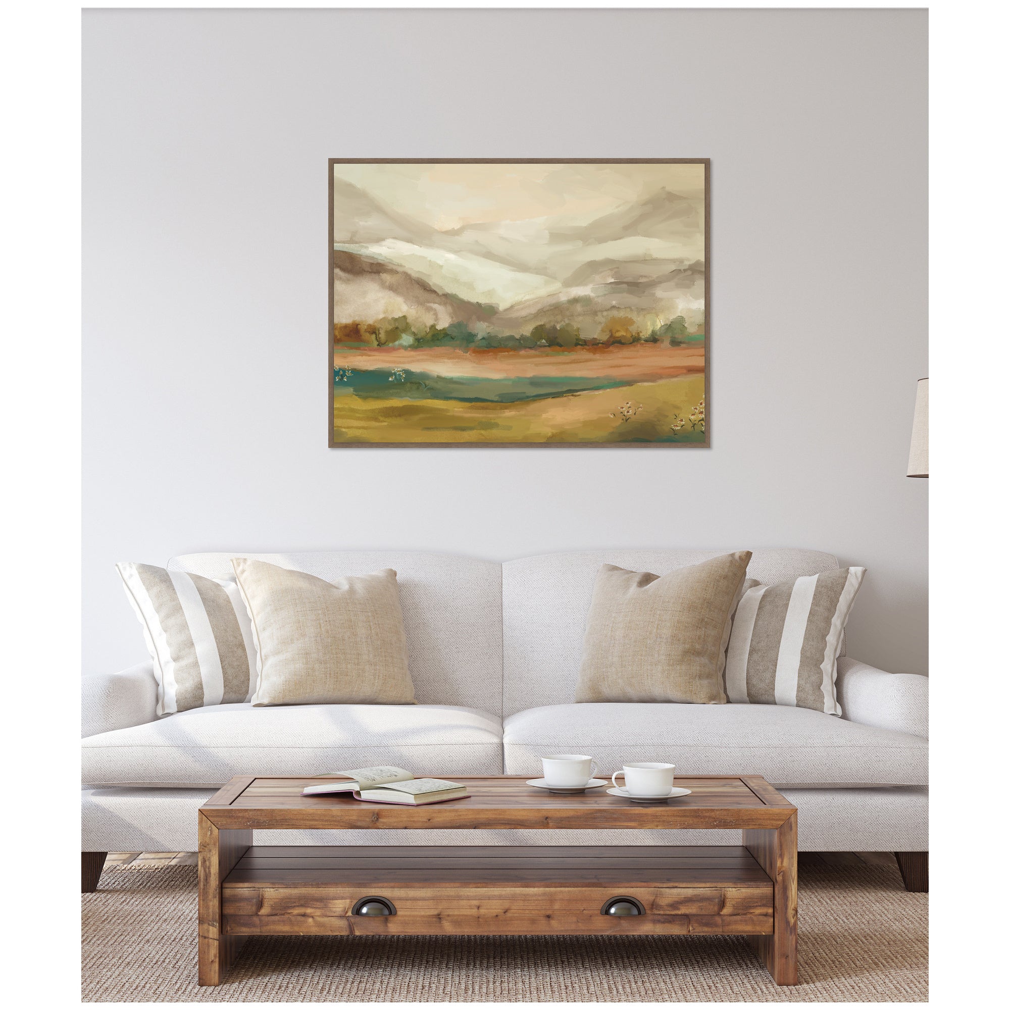 Sylvie Mountainscape Horizontal Framed Canvas by Annie Quigley