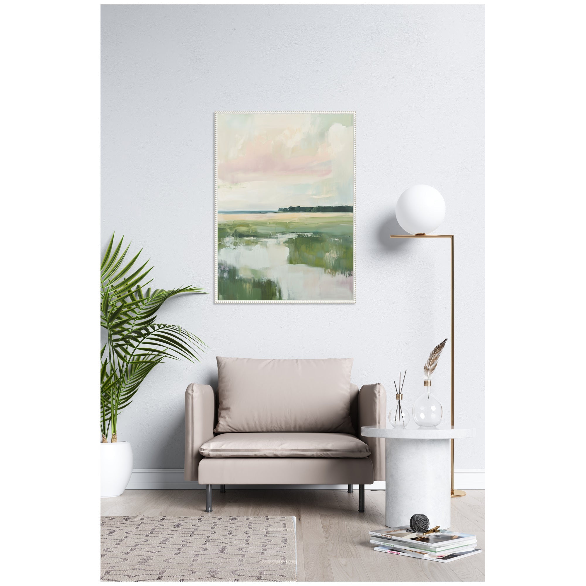 Sylvie Pastel Horizon I Framed Canvas by Amy Lighthall