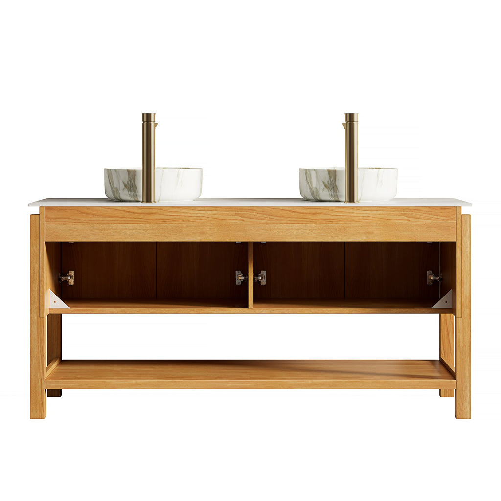 Sharma 60-Inch Freestanding Vanity with Ceramic Vessel Sink