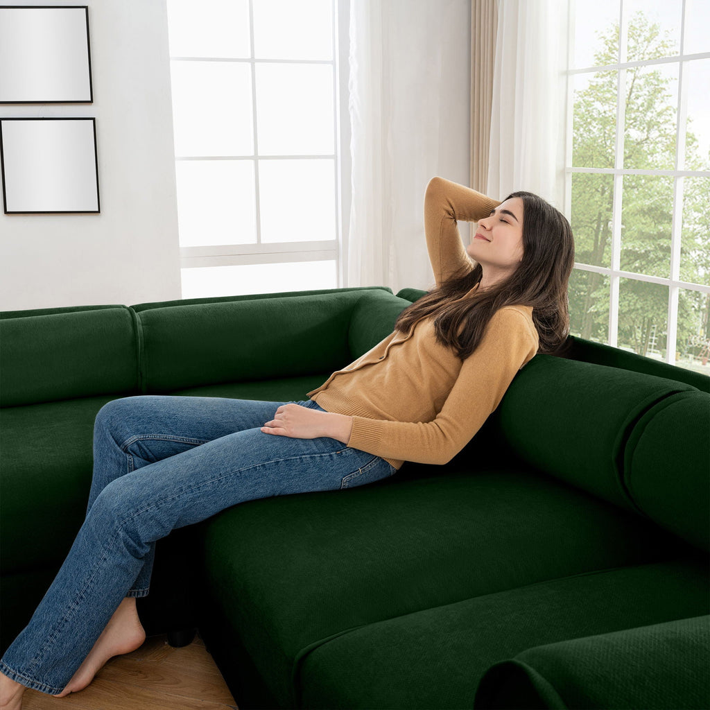 Sculptural Modular Sectional Sofa with Storage