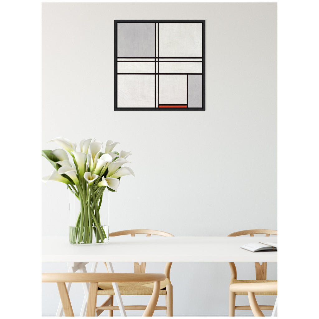 Sylvie Piet Mondrian Composition No 1 Gray Red 1935 Framed Canvas by The Art Institute of Chicago