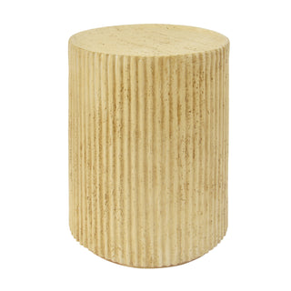 Antique Brown Cylindrical Side Table