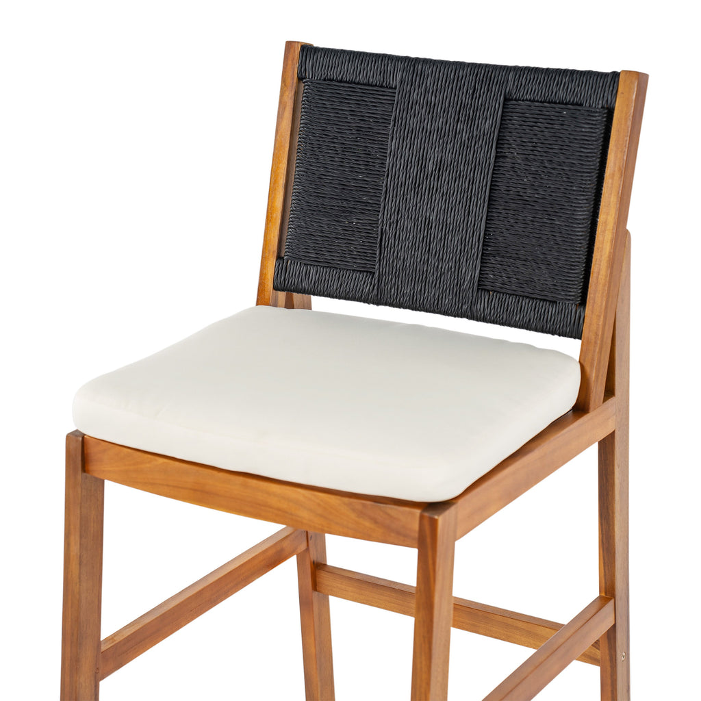Outdoor Acacia Wood Bar Stools (Set of 2)