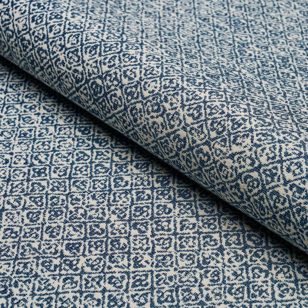 Sarong Weave Pillow Cover in Indigo Blue, Schumacher Textiles