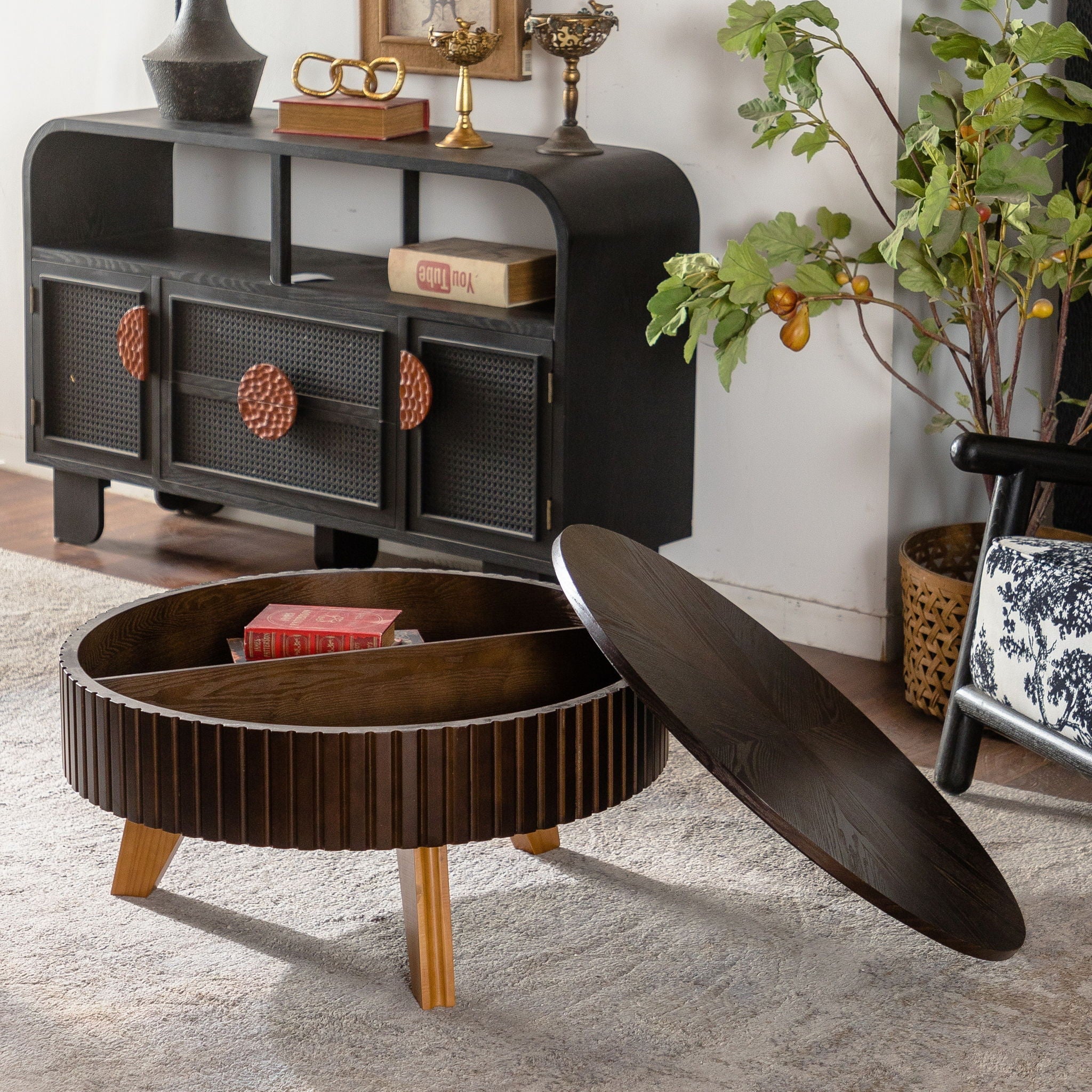 Round Wood Coffee Table