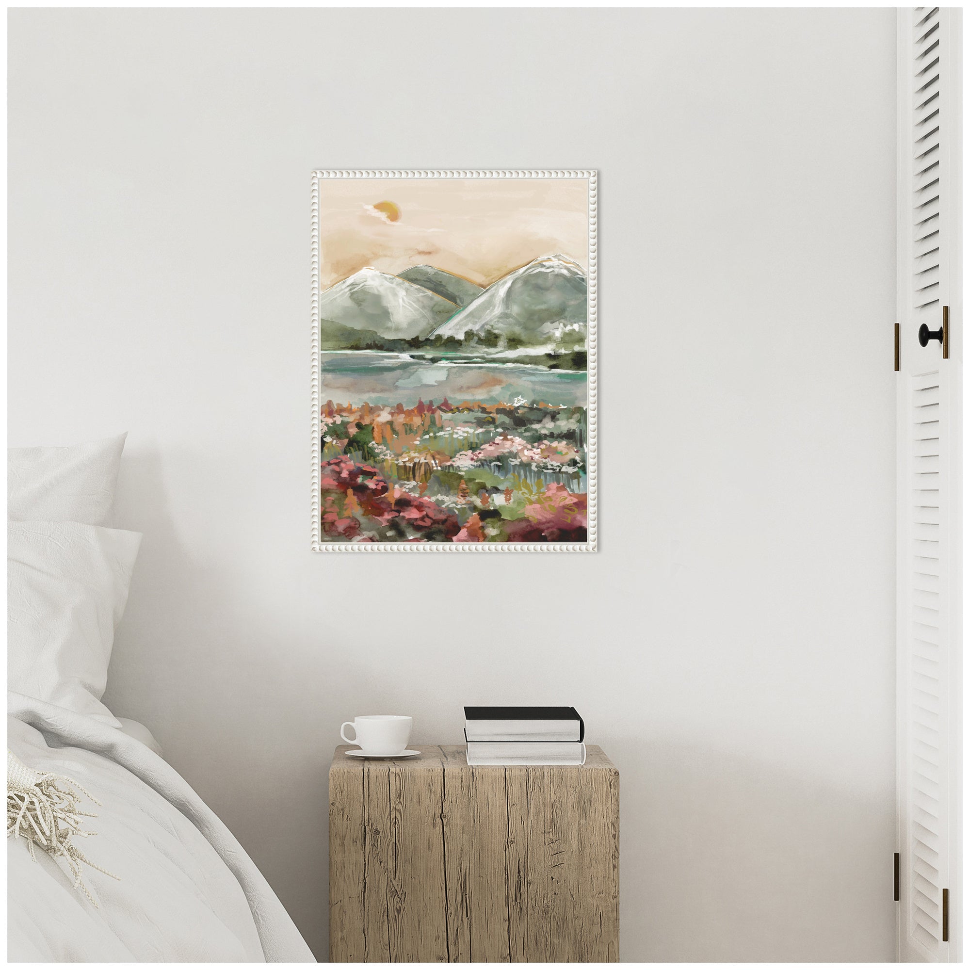 Sylvie Neutral Landscape 03 Framed Canvas by Annie Quigley