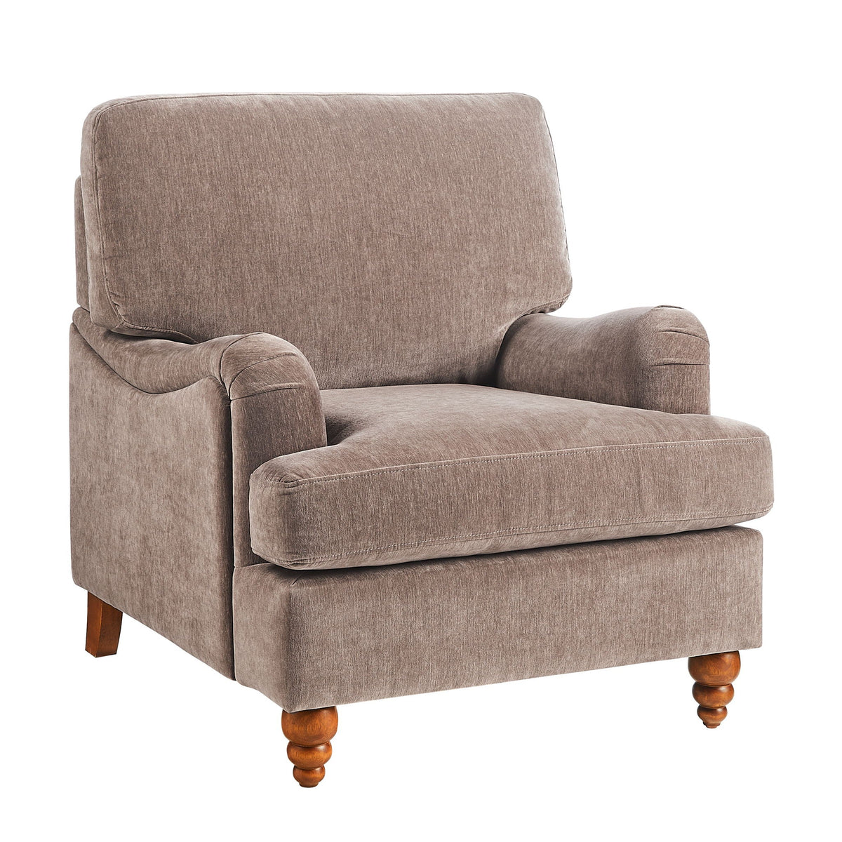 Candor Roll-Arm Lounge Chair — Blue or Beige