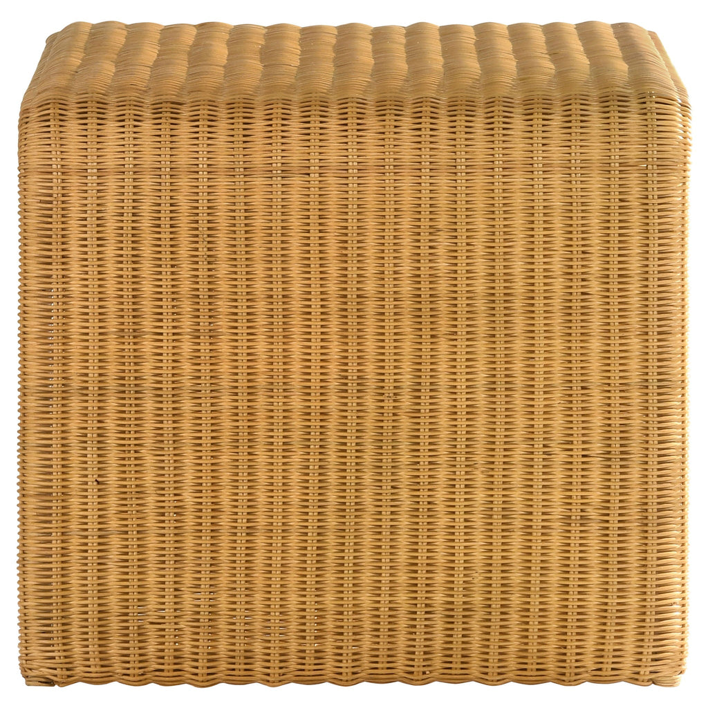 Woven Rattan Side Table — Natural