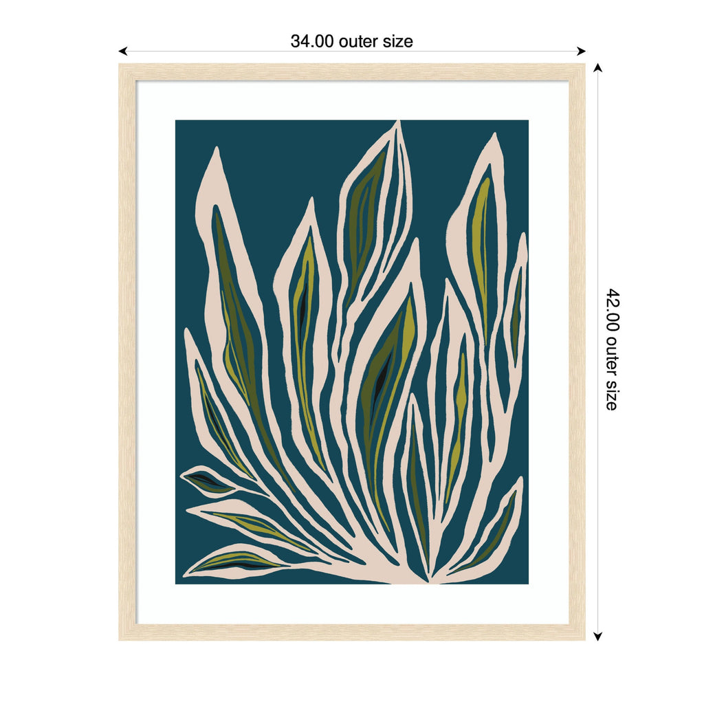 Framed Art Blue Flora 2 by Alicia Bock