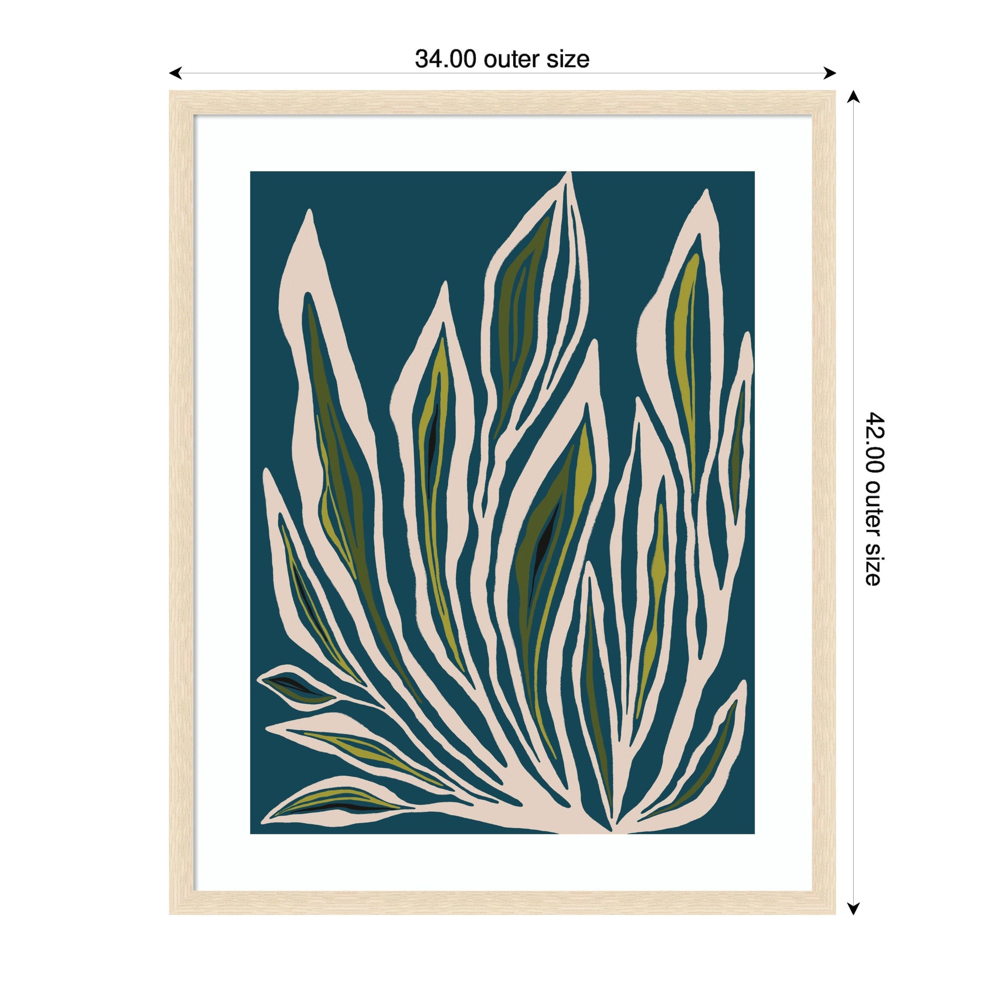 Framed Art Blue Flora 2 by Alicia Bock