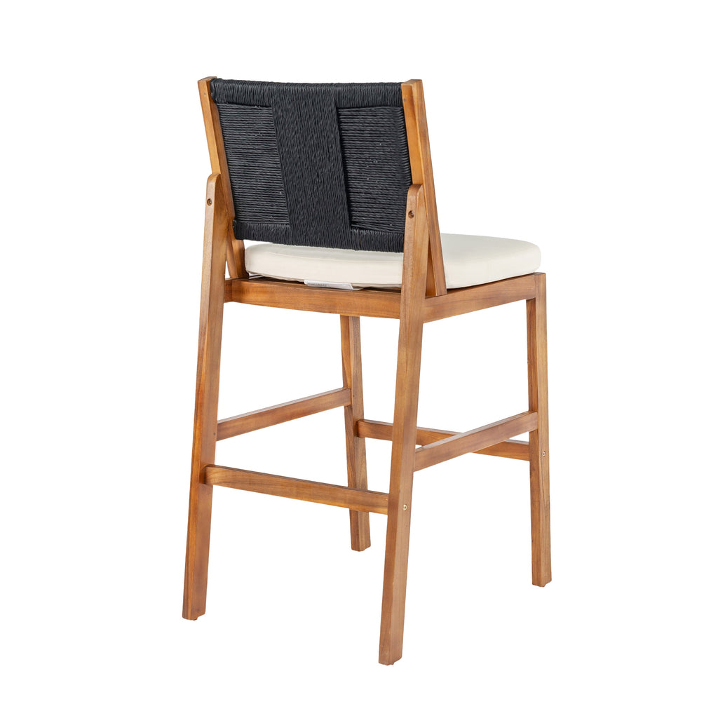 Outdoor Acacia Wood Bar Stools (Set of 2)