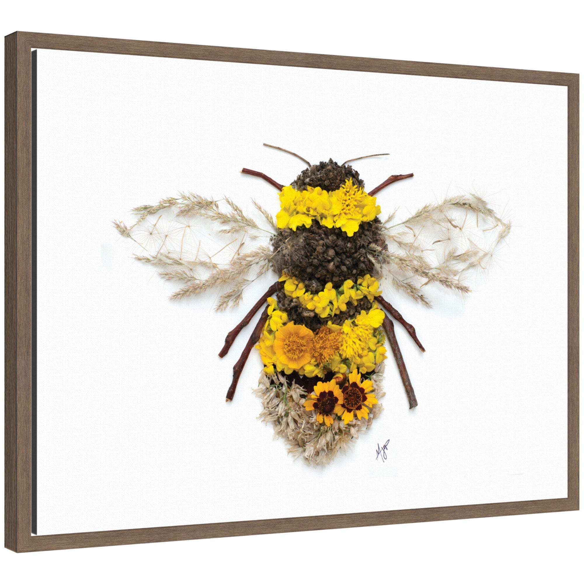 Bumble Bee Framed Canvas Art