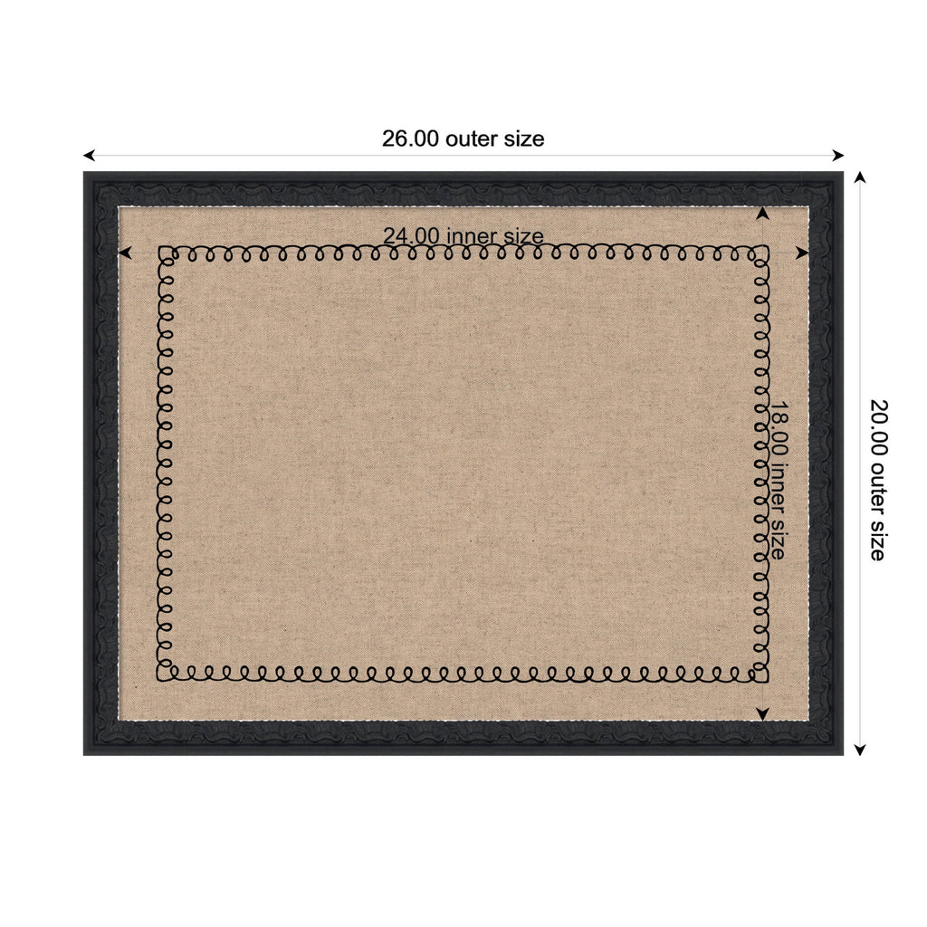 Pinboard Black Scallop Print