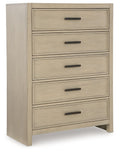Calmoro - Five Drawer Chest - Gray