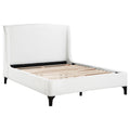 Bouclé Wingback Bed — Queen / Snow
