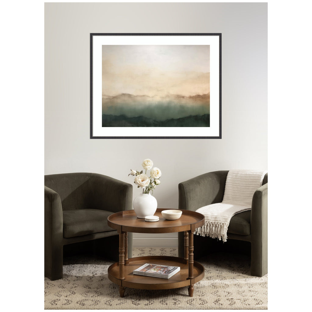 Framed Art Green Mountain Abstract I Horizontal by Amy Lighthall