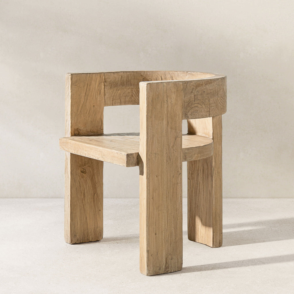 Soren Reclaimed Elm Curved Dining Chair
