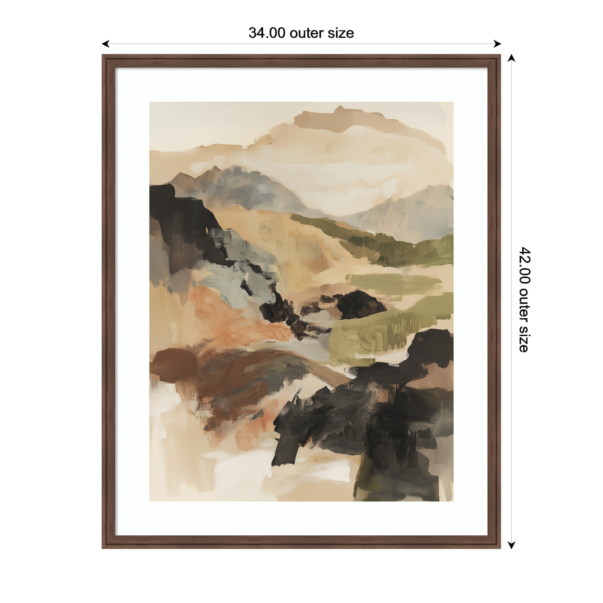 Framed Art Tonal Mountains II by Amy Lighthall