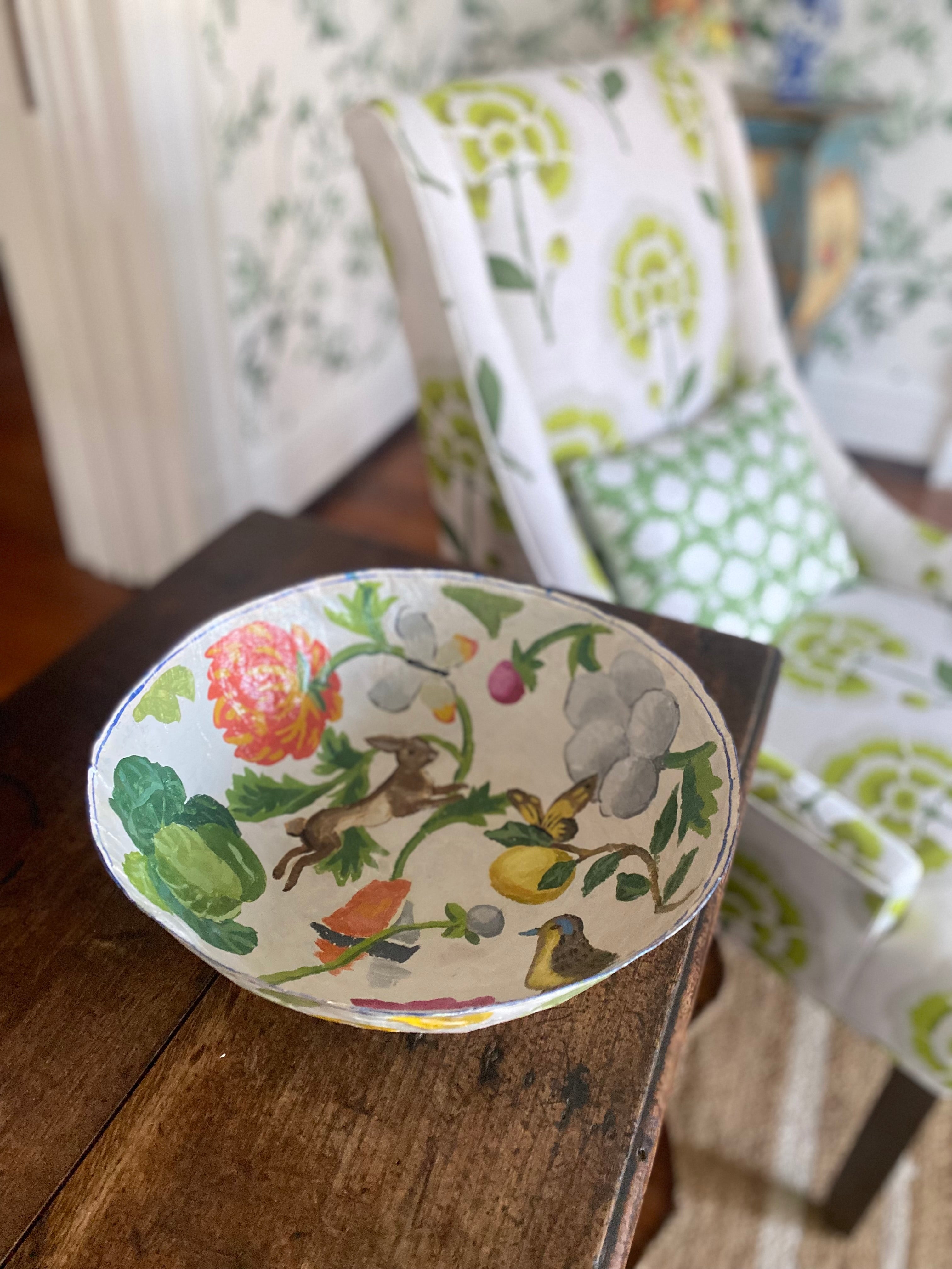 Dana Gibson Vegetable Papier-Mâché Bowl