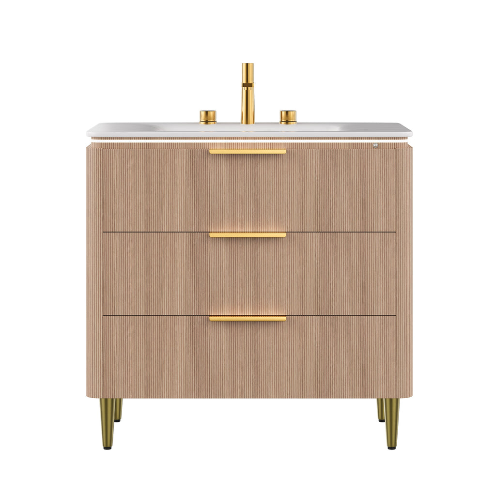 Amara 36'' Bathroom Vanity & Sink, Carrara